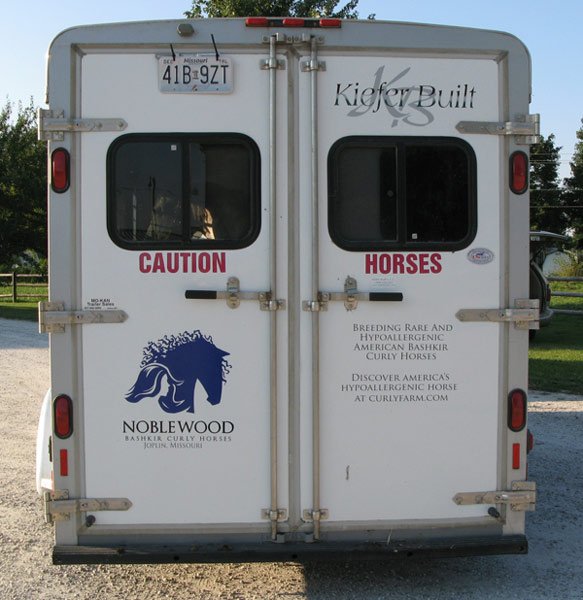 horse trailers with distinctive decals are less likely to be stolen