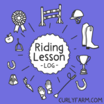 Doodle header for a horseback riding journal template