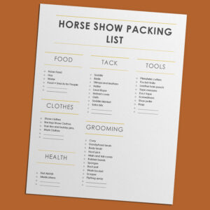 horse show packing list mockup.
