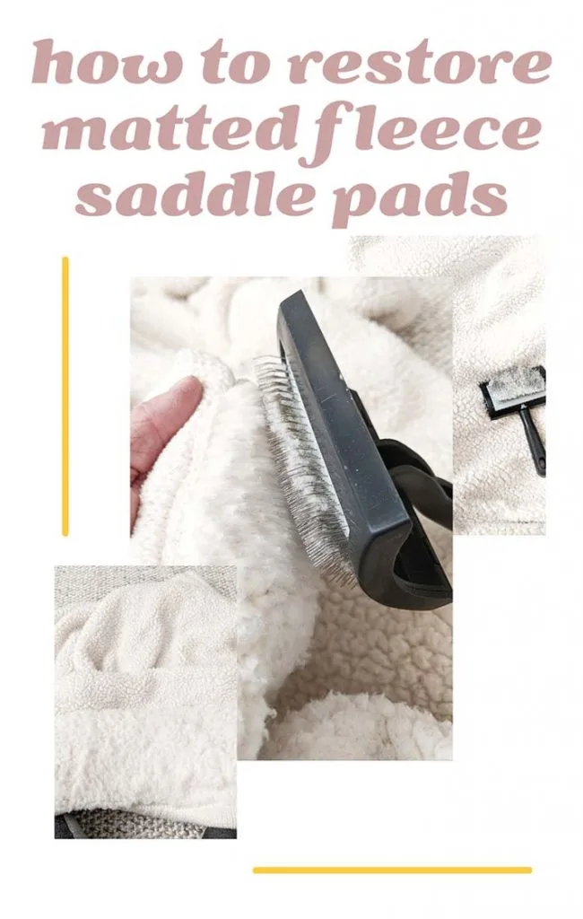  one easy trick for restoring matted fleece saddle pads to a smooth, combed finish that can absorb sweat and dirt again
